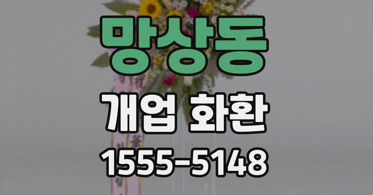 망상동 개업 화환