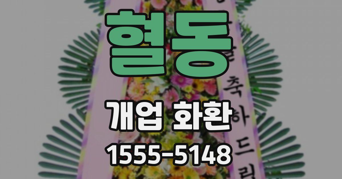 혈동 개업 화환