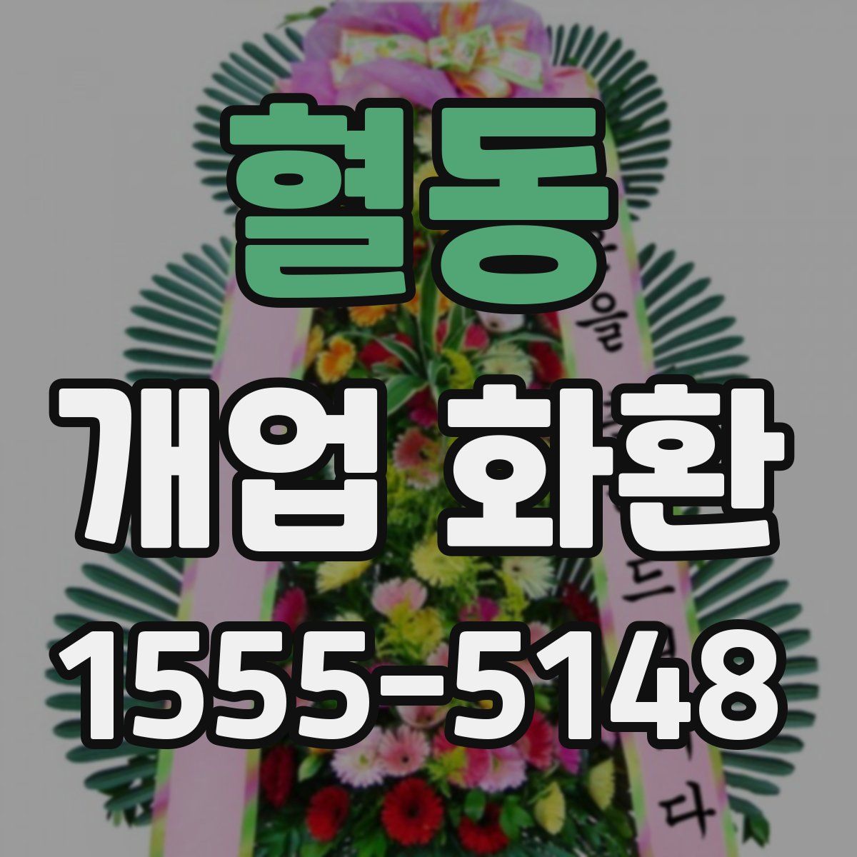 혈동 개업 화환