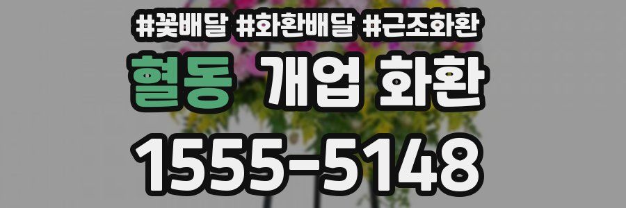 혈동 개업 화환