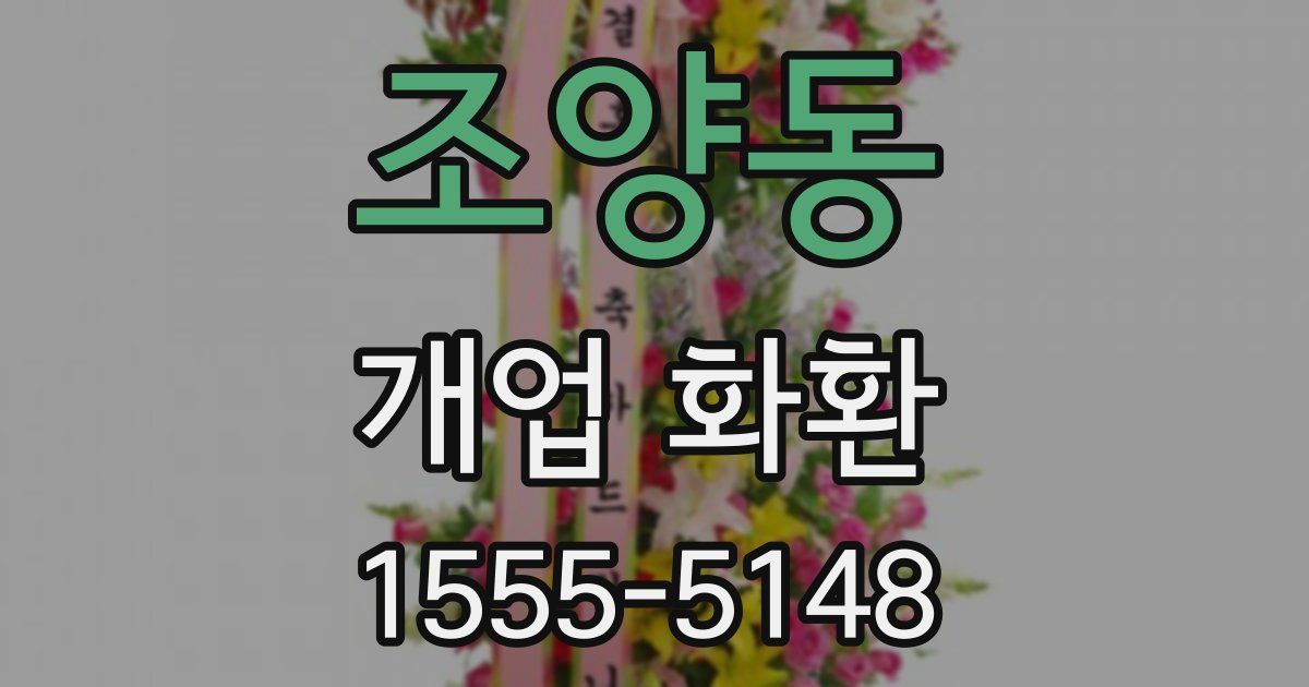 조양동 개업 화환