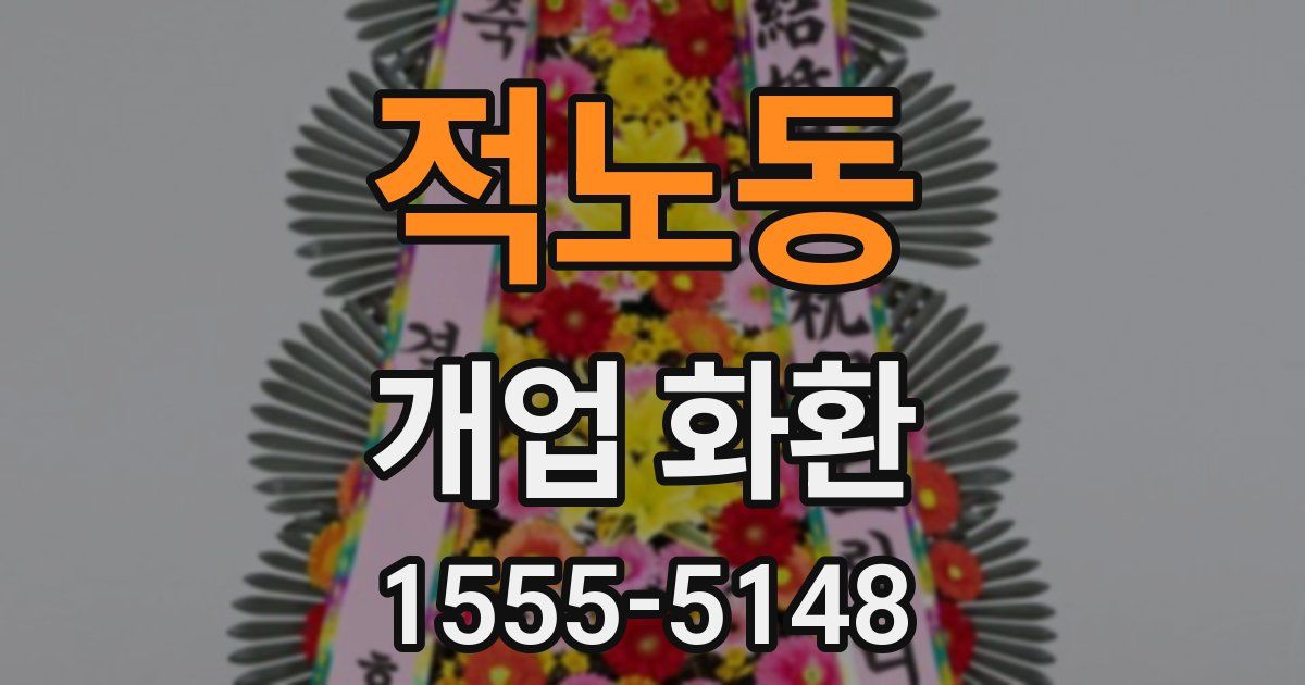 적노동 개업 화환