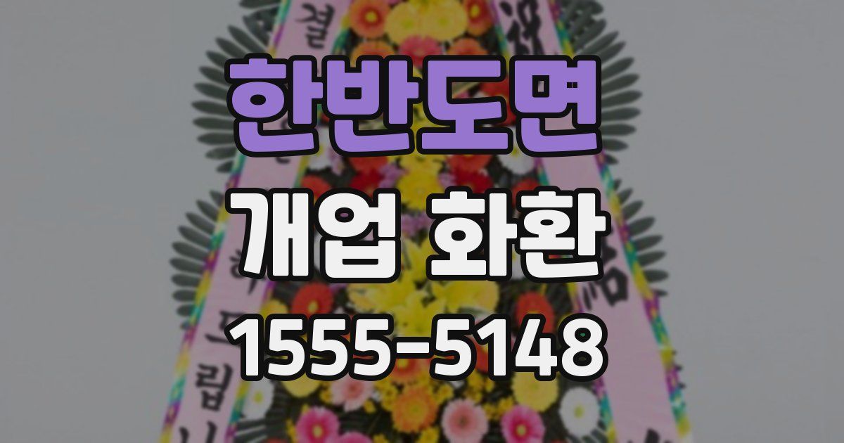 한반도면 개업 화환