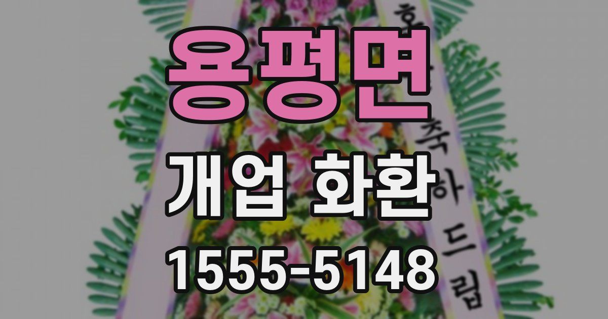 용평면 개업 화환