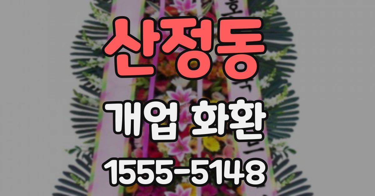 산정동 개업 화환
