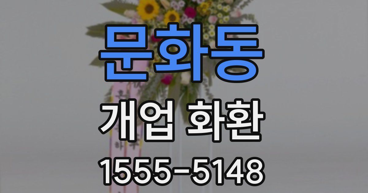 문화동 개업 화환