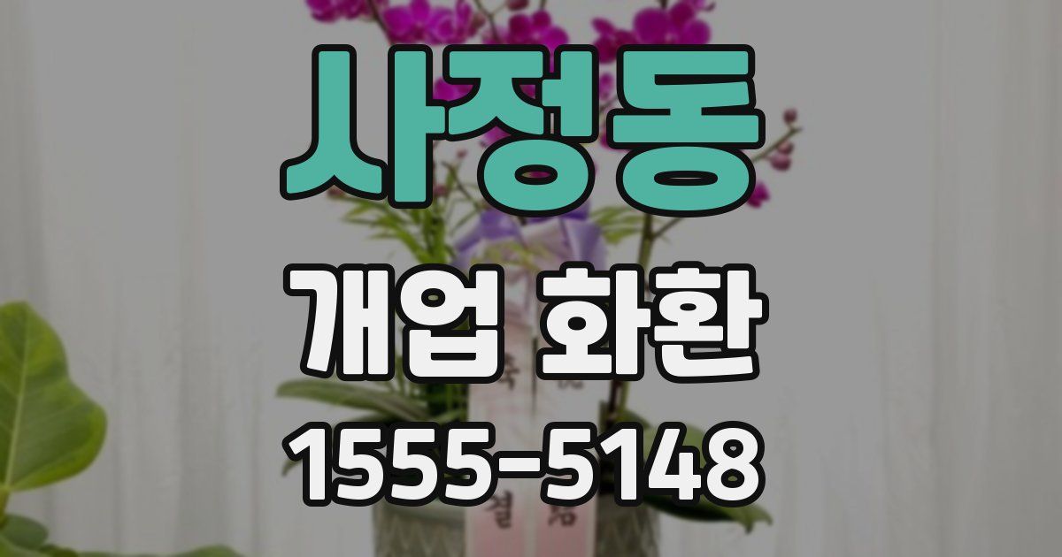 사정동 개업 화환