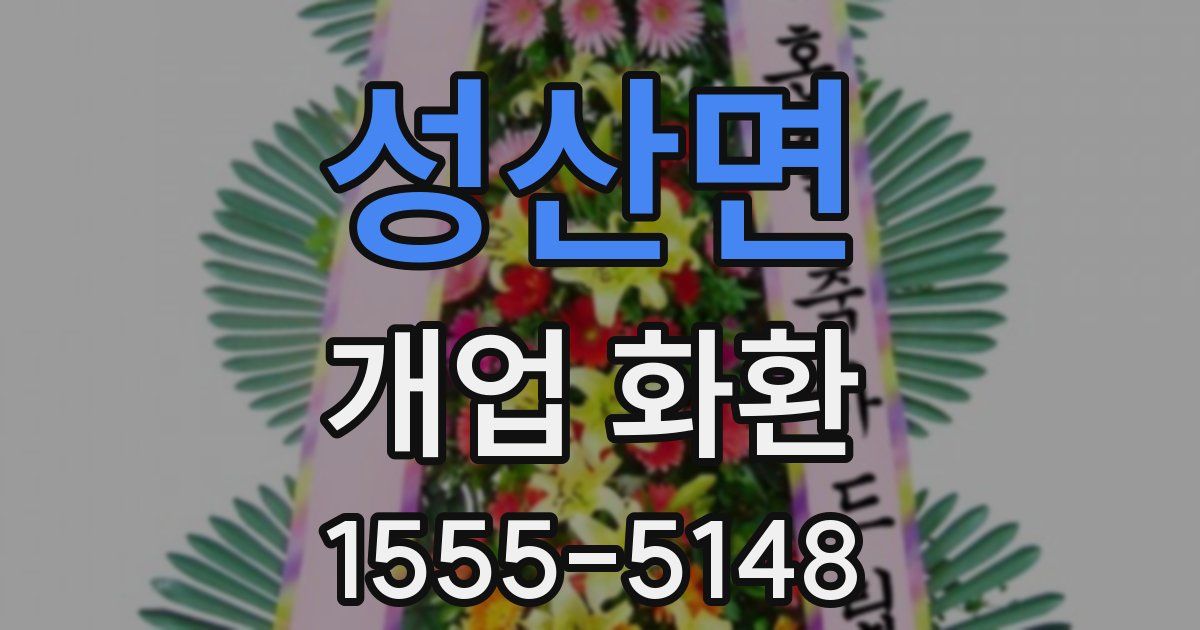 성산면 개업 화환