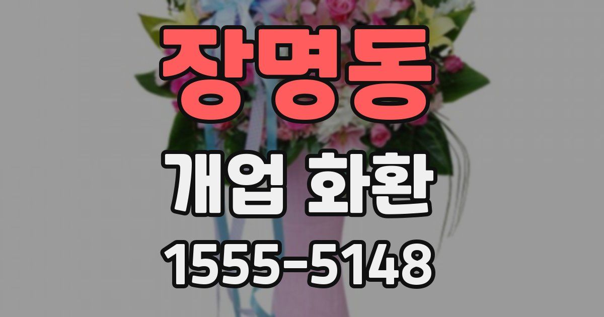 장명동 개업 화환