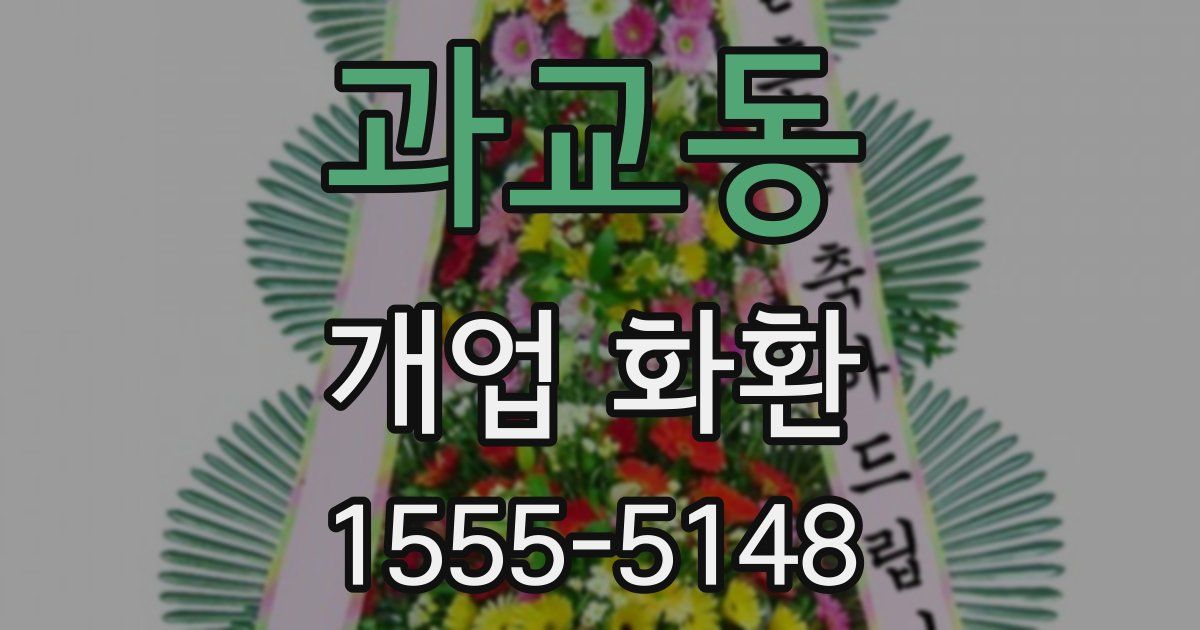 과교동 개업 화환