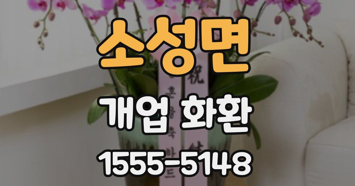 소성면 개업 화환