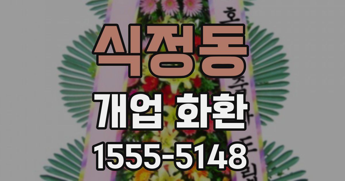 식정동 개업 화환