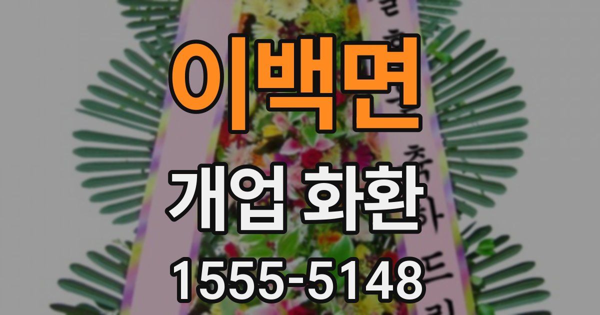이백면 개업 화환