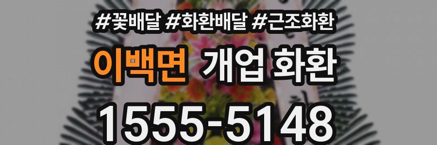 이백면 개업 화환