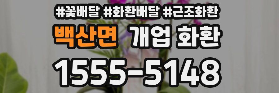 백산면 개업 화환