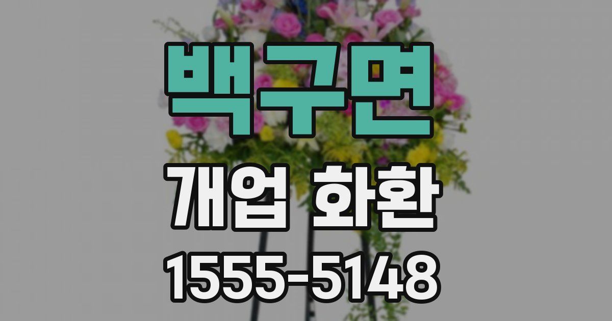 백구면 개업 화환