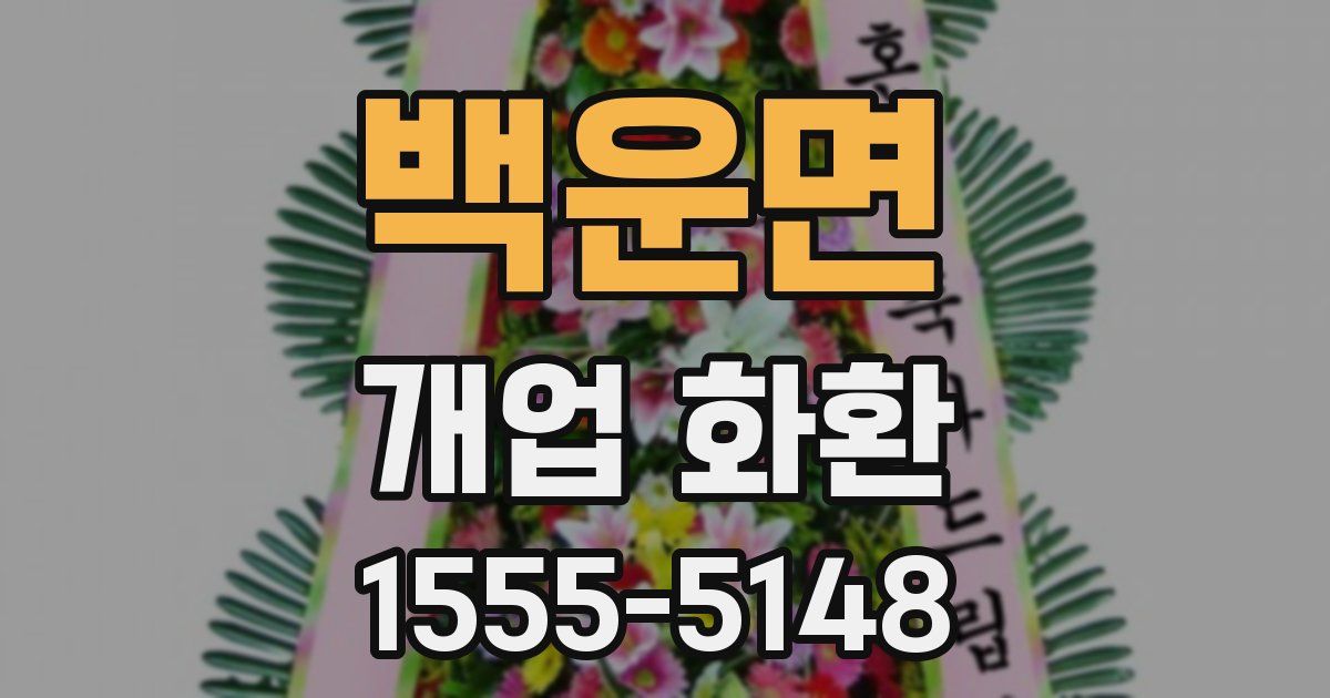 백운면 개업 화환