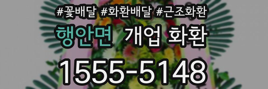 행안면 개업 화환