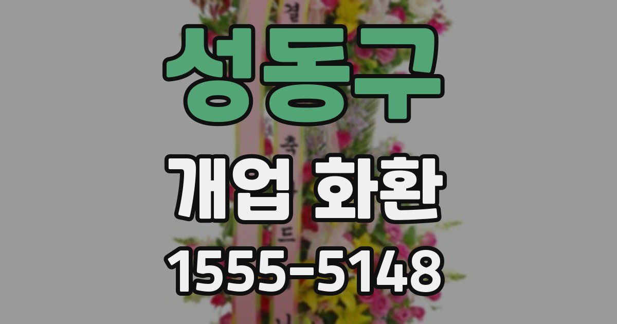 성동구 개업 화환