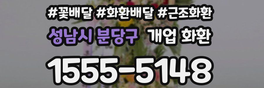 성남시 분당구 개업 화환