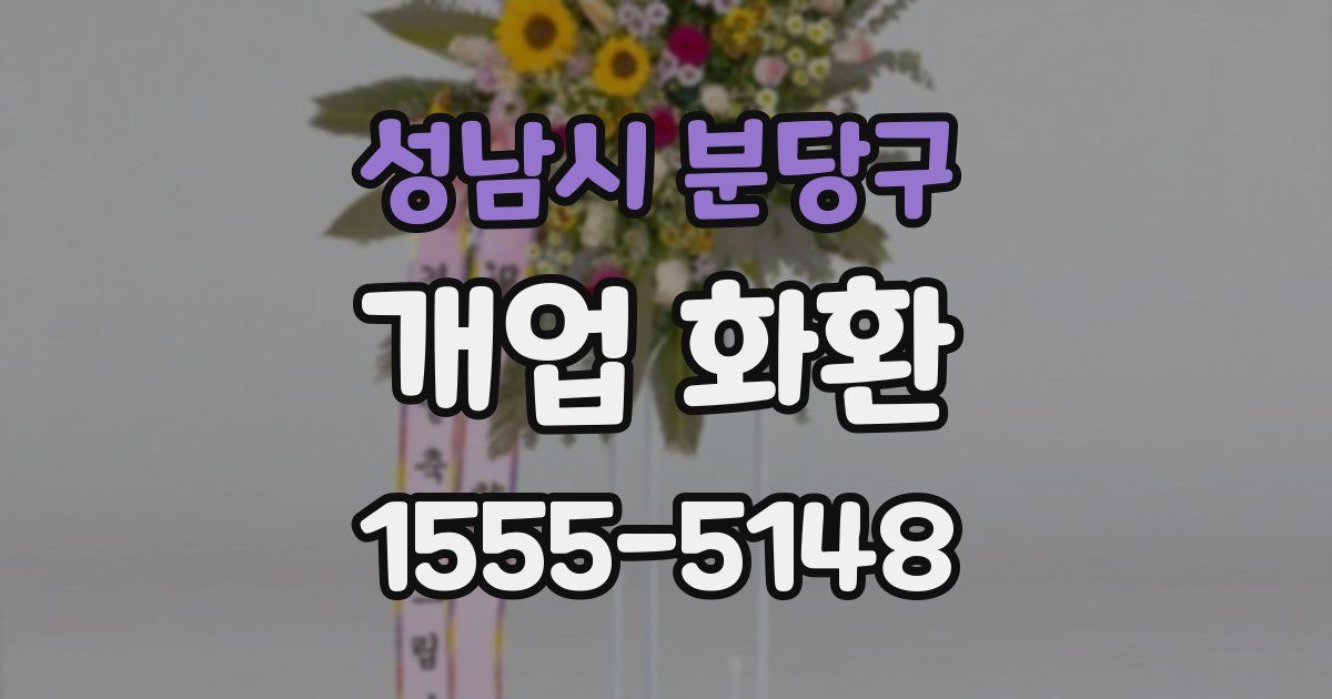성남시 분당구 개업 화환