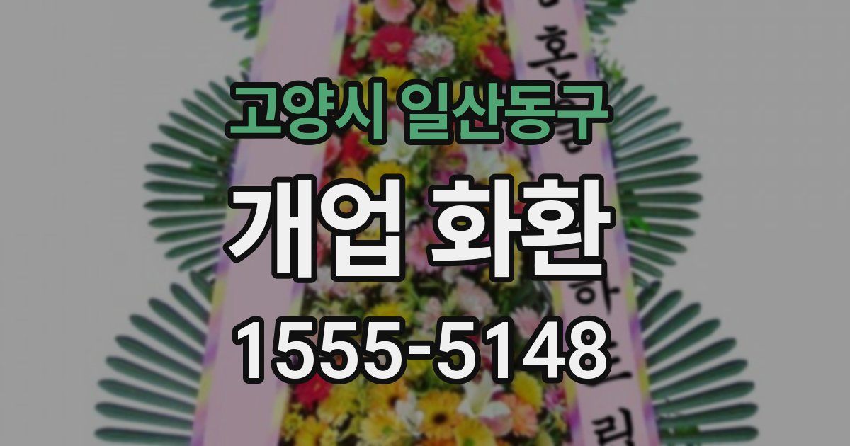 고양시 일산동구 개업 화환