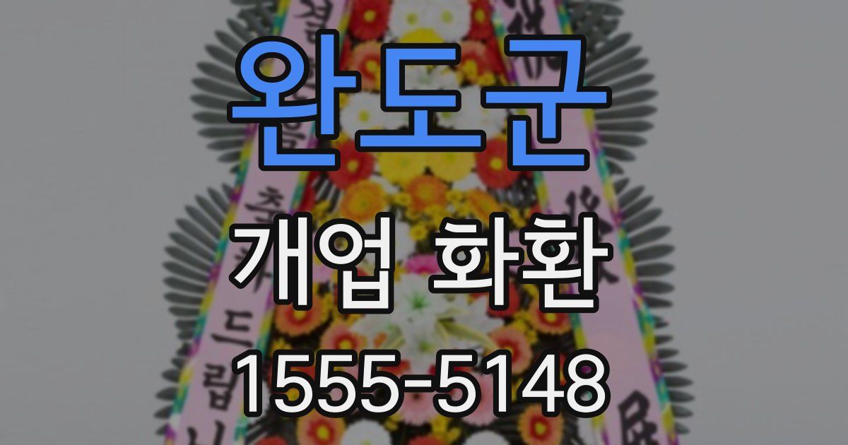 완도군 개업 화환