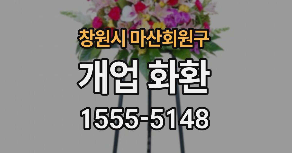 창원시 마산회원구 개업 화환