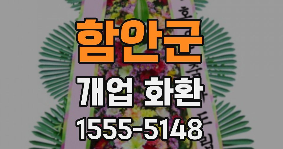 함안군 개업 화환