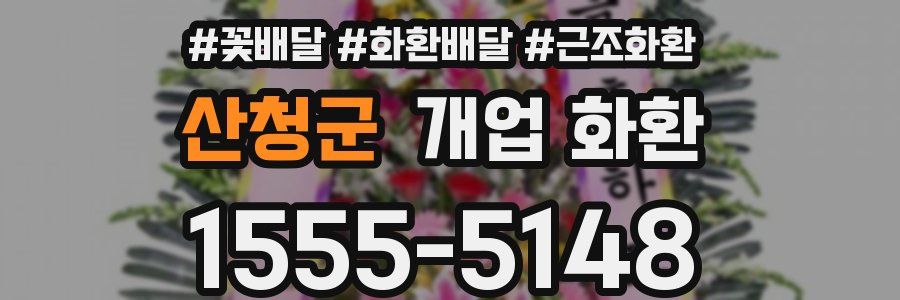 산청군 개업 화환