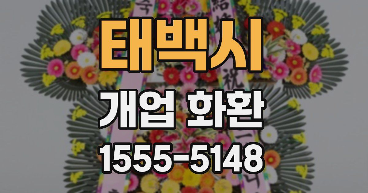 태백시 개업 화환