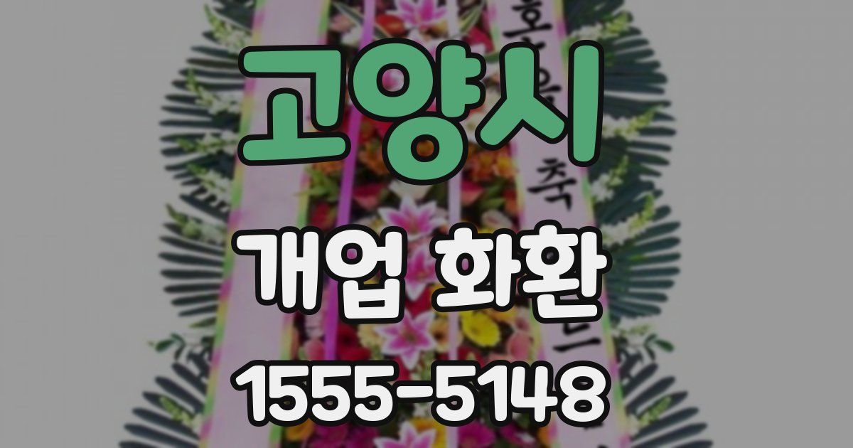 고양시 개업 화환