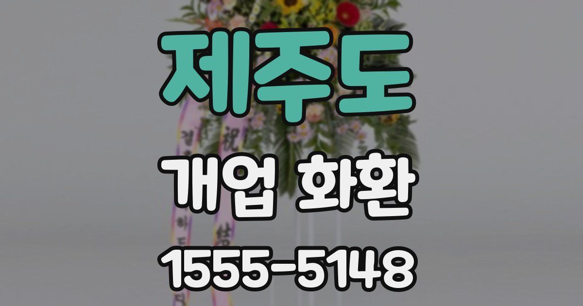 제주도 개업 화환