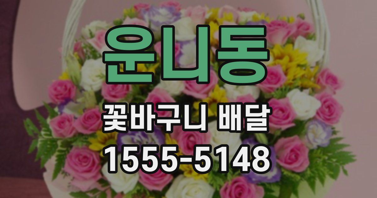운니동 꽃바구니 배달