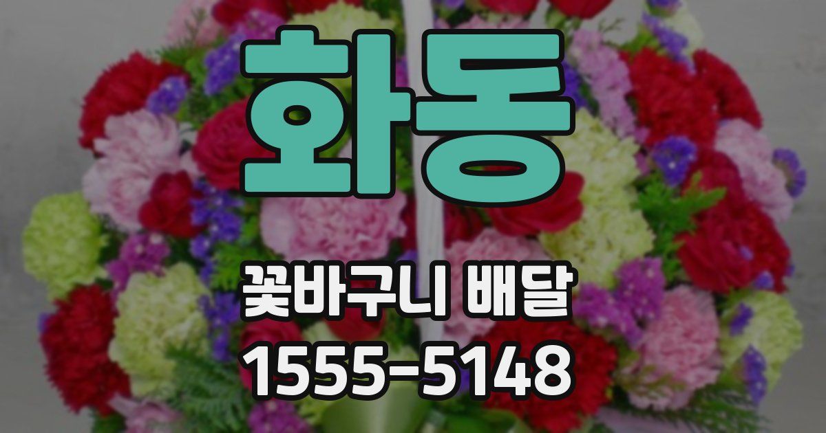 화동 꽃바구니 배달