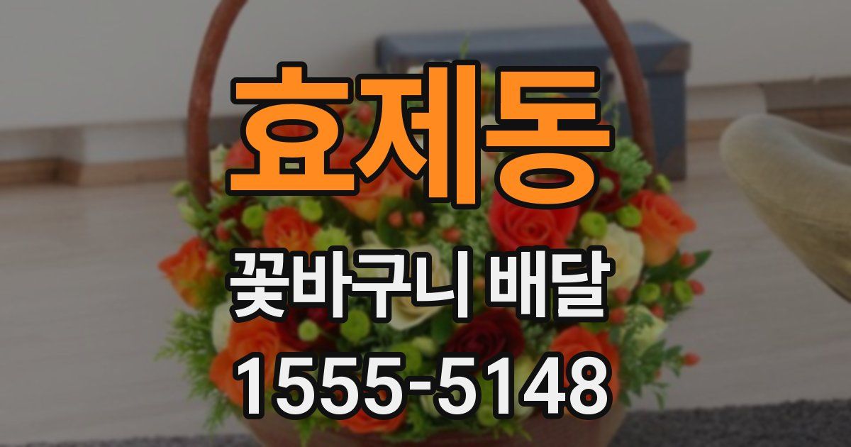 효제동 꽃바구니 배달