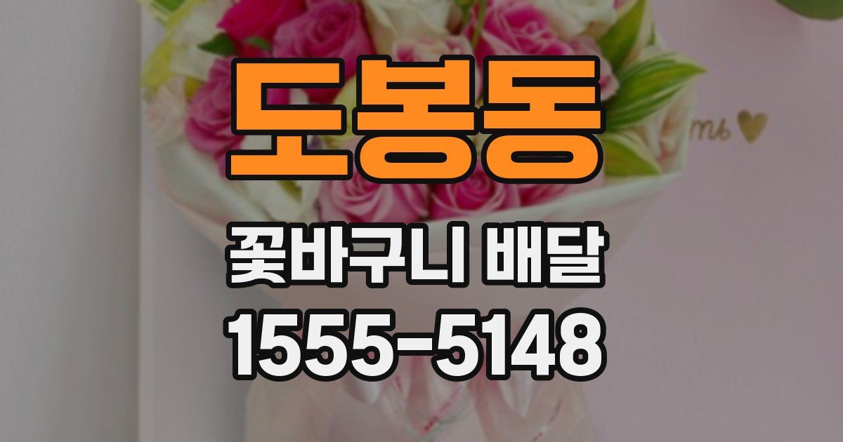 도봉동 꽃바구니 배달