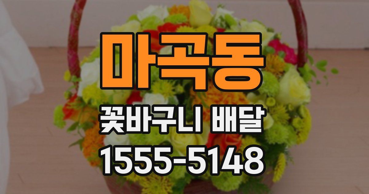 마곡동 꽃바구니 배달