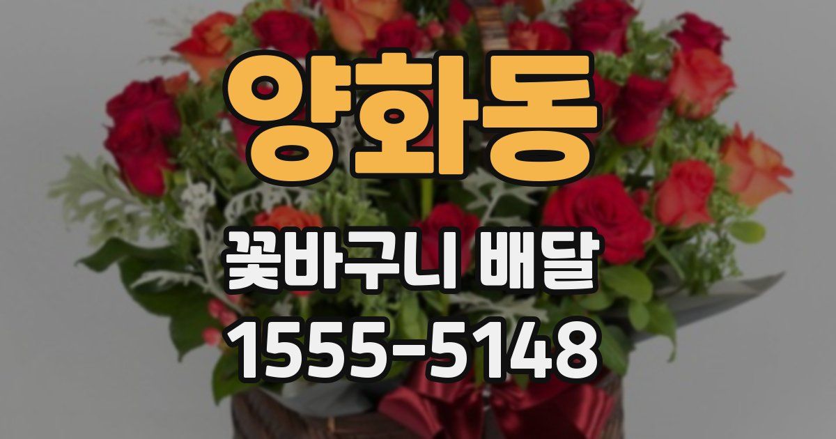 양화동 꽃바구니 배달