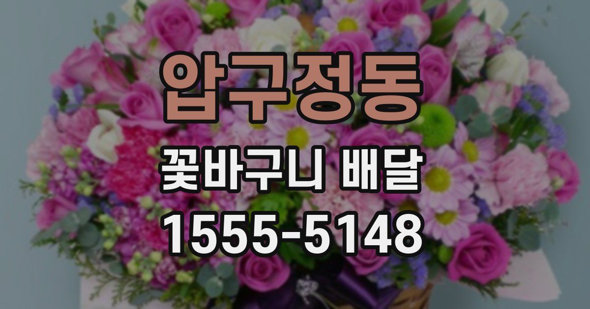 압구정동 꽃바구니 배달