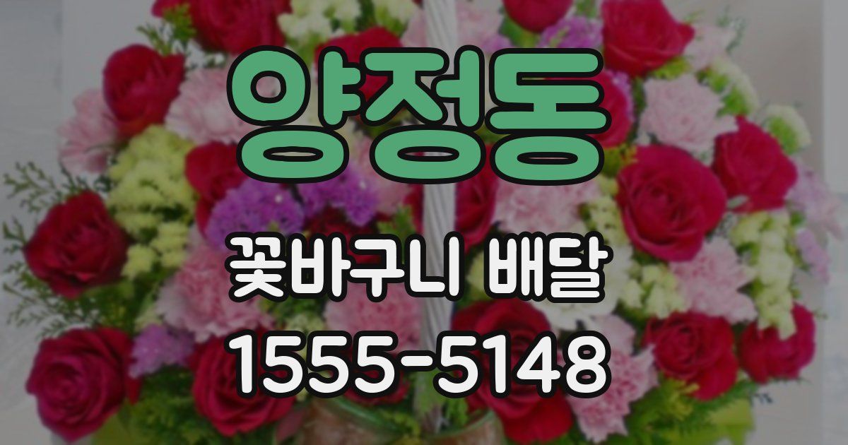 양정동 꽃바구니 배달