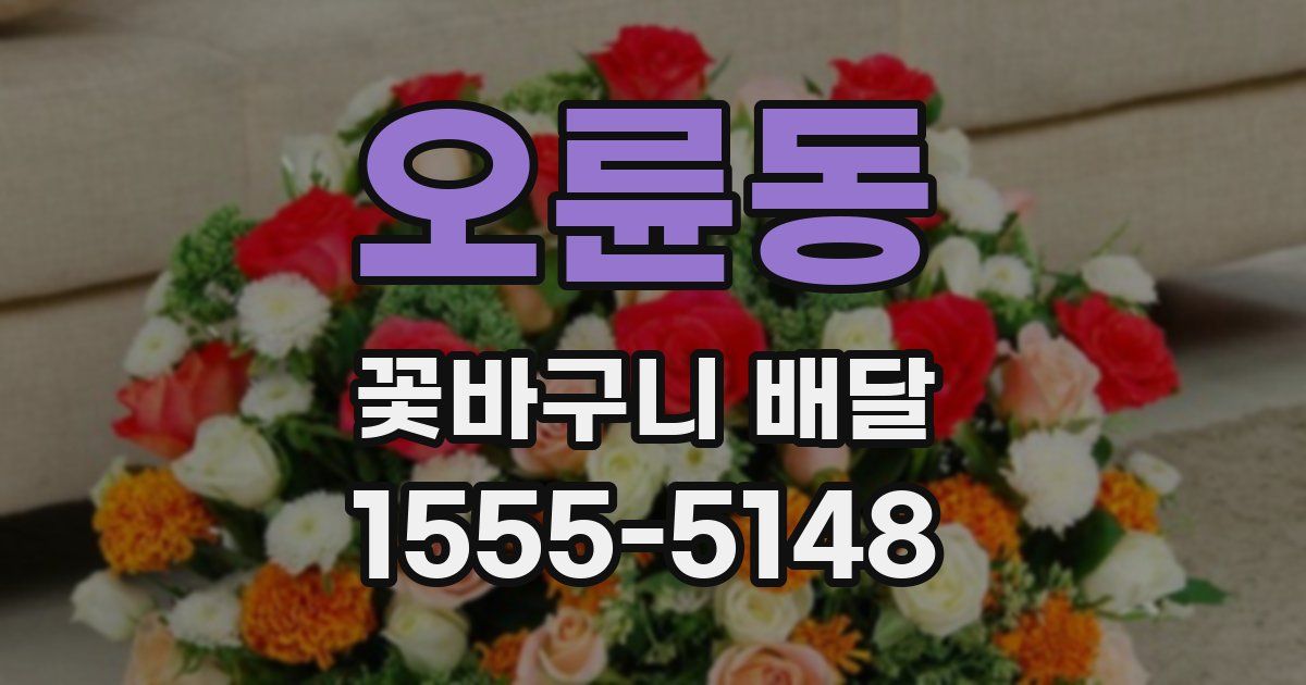 오륜동 꽃바구니 배달