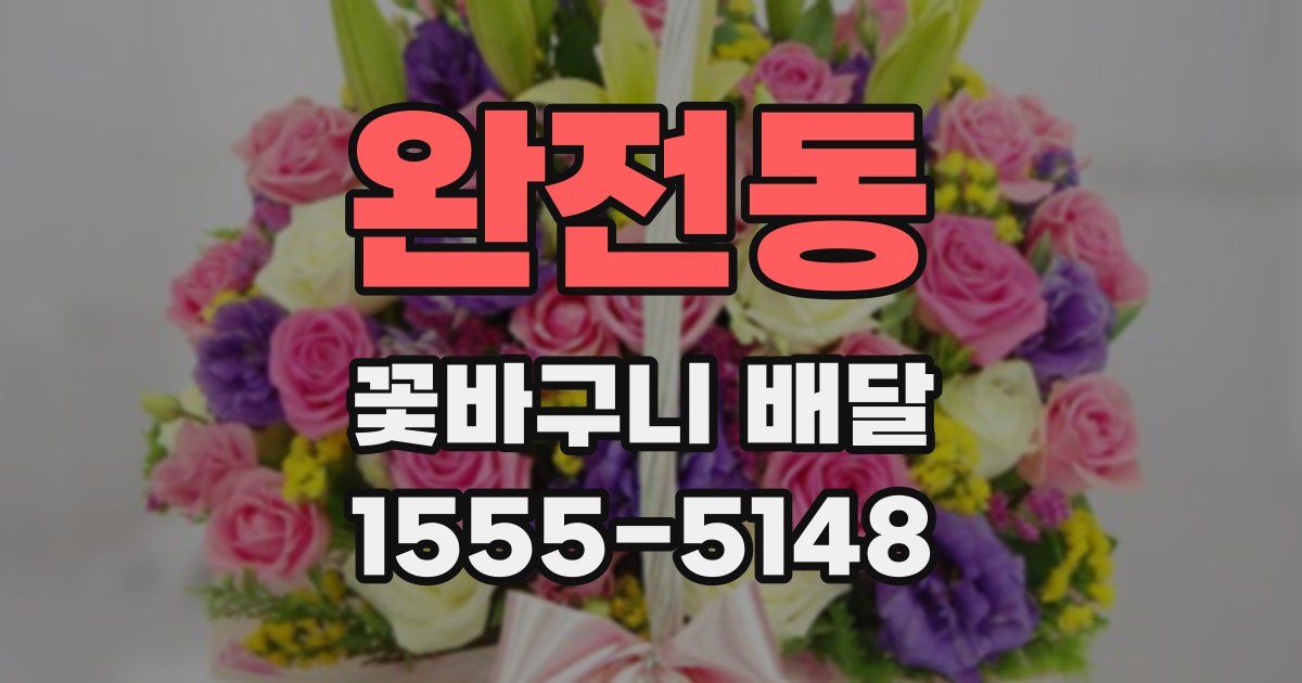 완전동 꽃바구니 배달