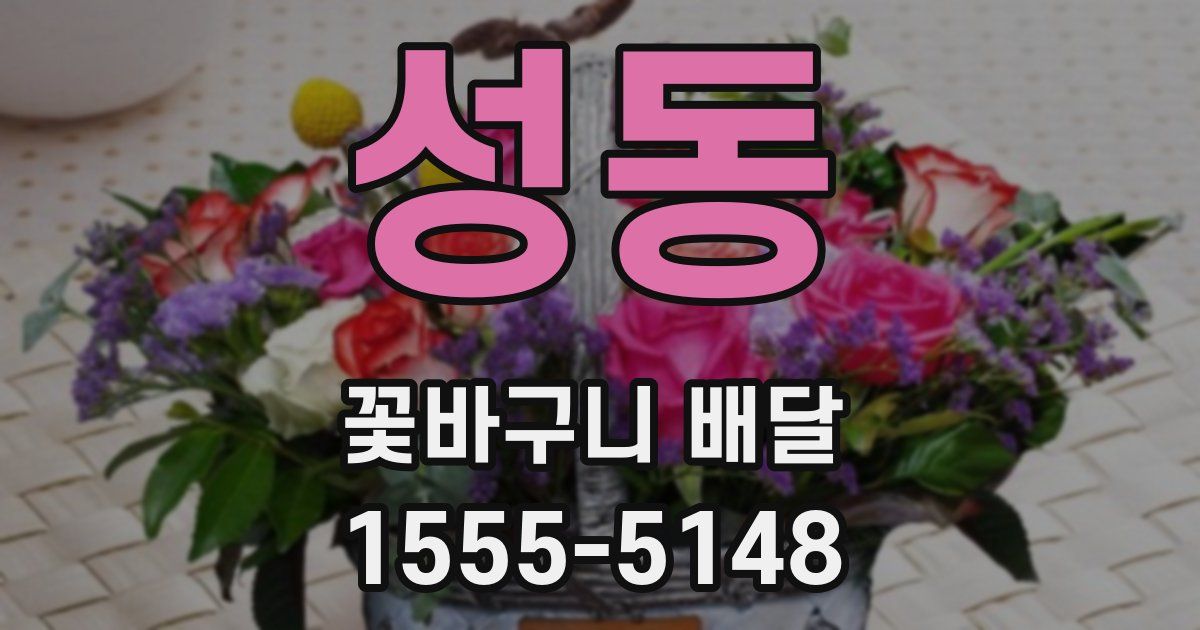 성동 꽃바구니 배달