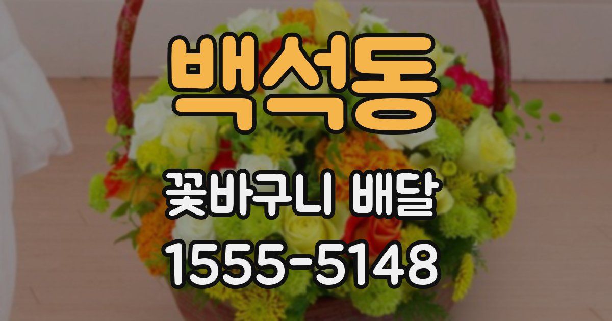 백석동 꽃바구니 배달