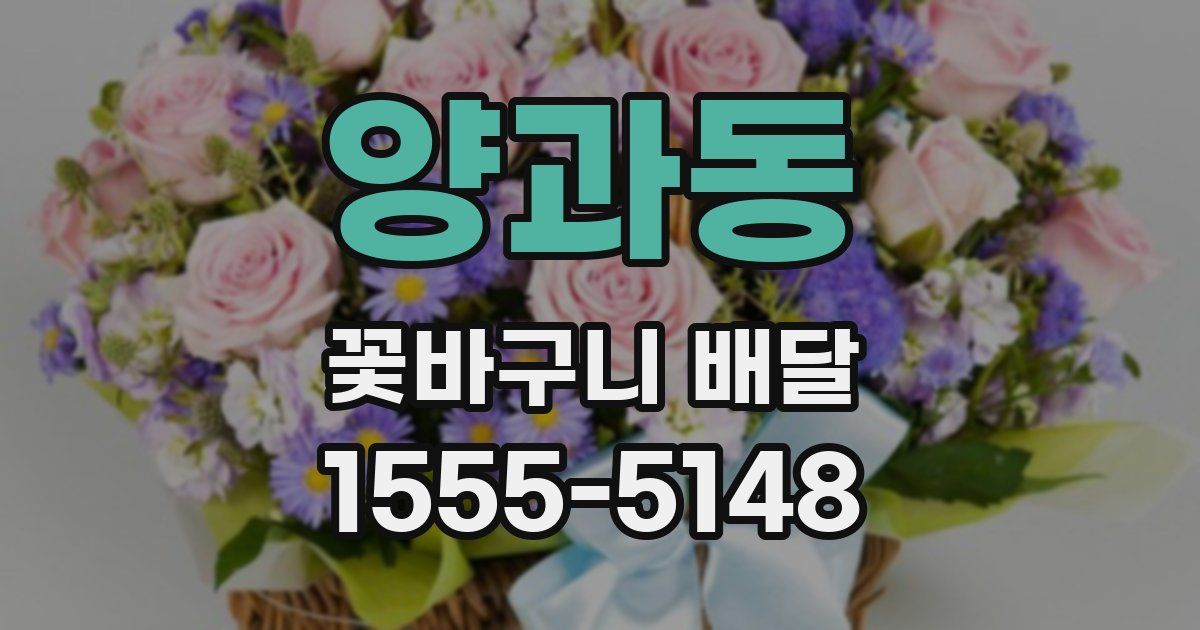 양과동 꽃바구니 배달