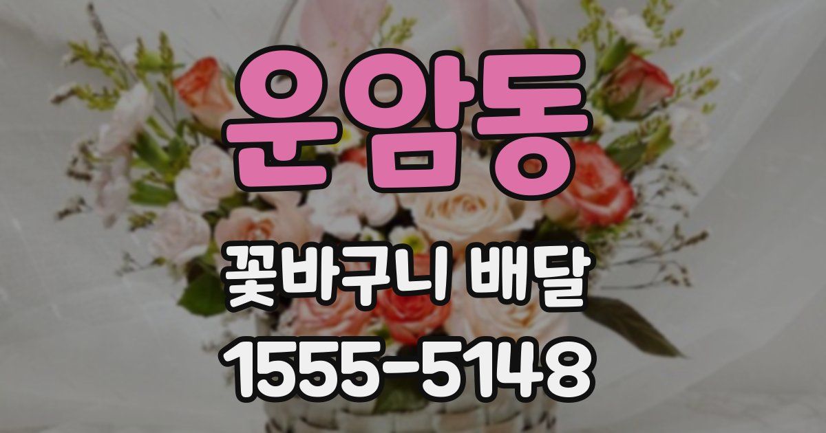 운암동 꽃바구니 배달