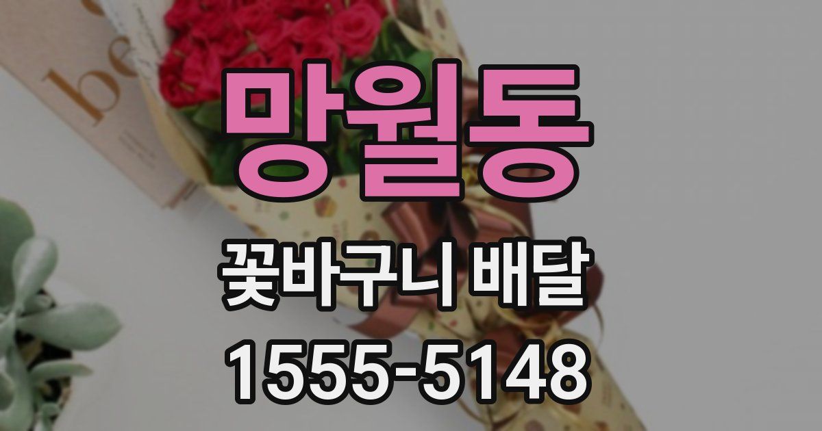 망월동 꽃바구니 배달