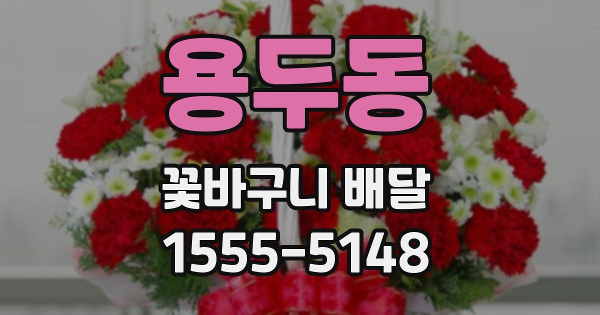 용두동 꽃바구니 배달