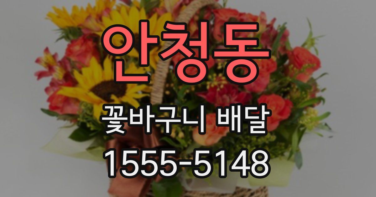 안청동 꽃바구니 배달